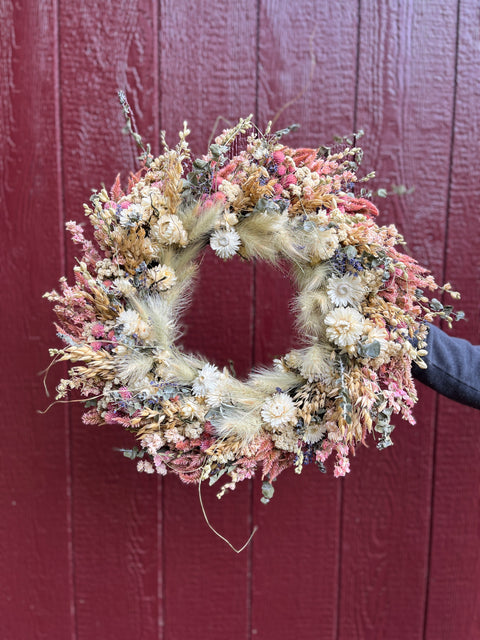 Dried Wreath-Blush & Bashful