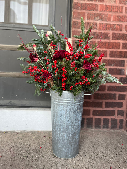 Holiday Evergreen Planter