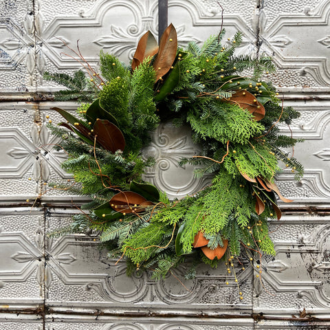 Holiday Wreath: Golden Solstice