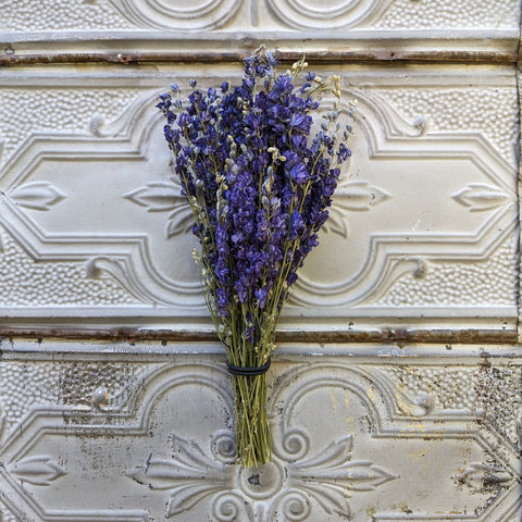 Dried Flower Bunch-Larkspur Purple - Sunny Meadows Flower Farm