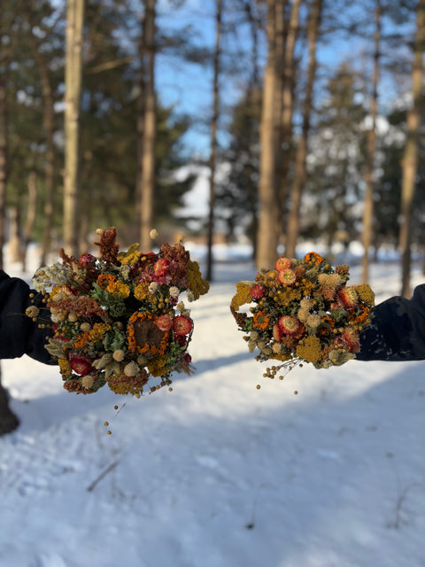 Dried Bouquet-Autumnal Tones - Sunny Meadows Flower Farm