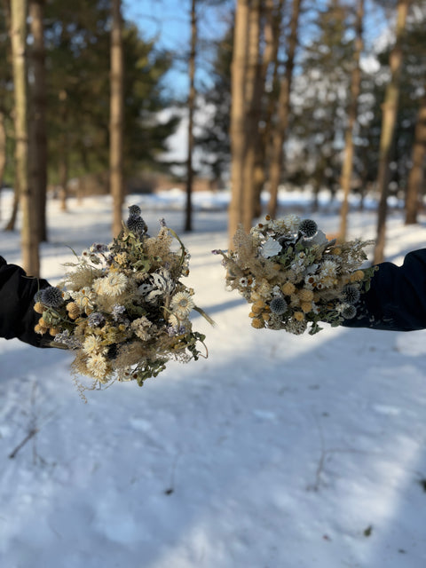 Dried Bouquet-Snow White - Sunny Meadows Flower Farm