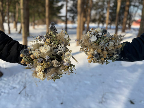Dried Bouquet-Snow White - Sunny Meadows Flower Farm
