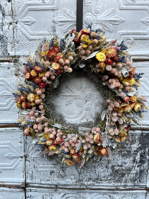 Dried Wreath-Mey Flowers - Sunny Meadows Flower Farm