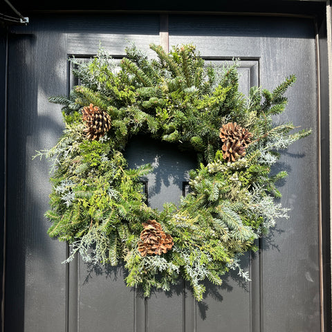 Holiday Wreath: Blue Christmas - Sunny Meadows Flower Farm