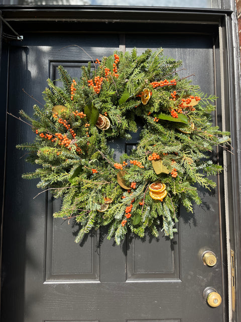Holiday Wreath: Yuletide Cheer - Sunny Meadows Flower Farm
