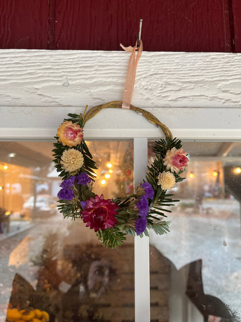 Holiday Ornament with Dried Flowers
