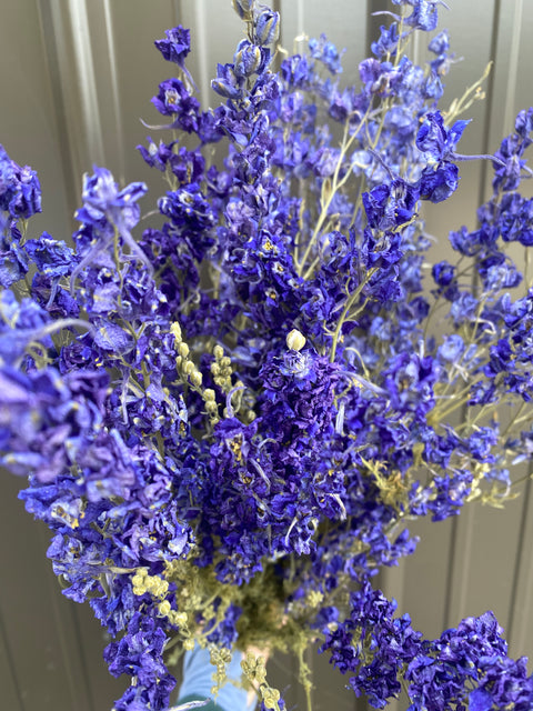 Dried Flower Bunch-Larkspur Purple - Sunny Meadows Flower Farm