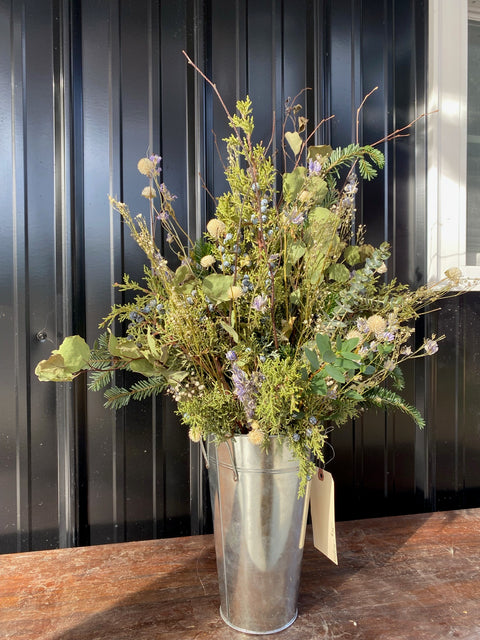 Holiday Evergreen Planter - Sunny Meadows Flower Farm
