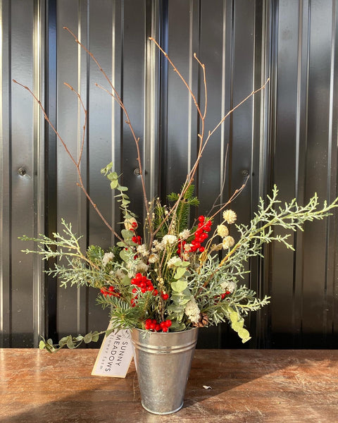 Holiday Evergreen Planter - Sunny Meadows Flower Farm
