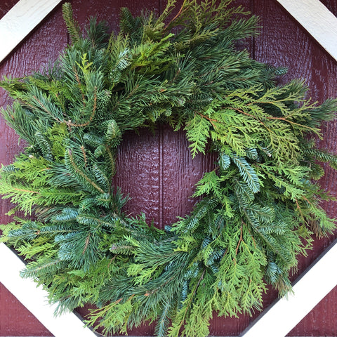 Holiday Wreath: Just Greens