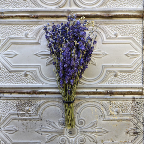 Dried Flower Bunch-Larkspur Purple