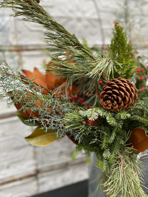 Holiday Evergreen Planter