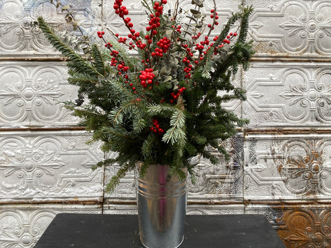 Holiday Evergreen Planter