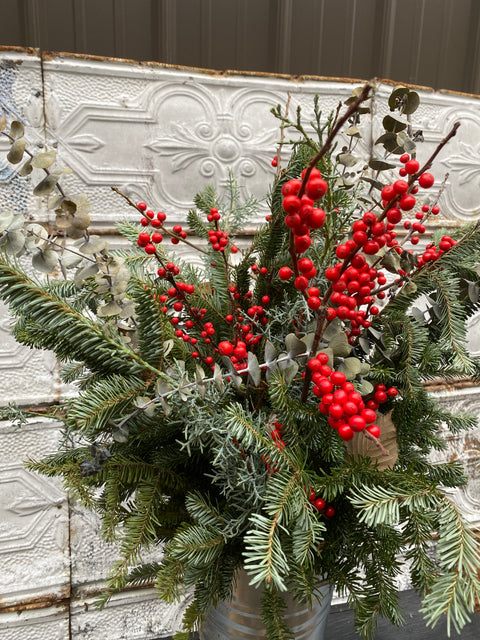 Holiday Evergreen Planter