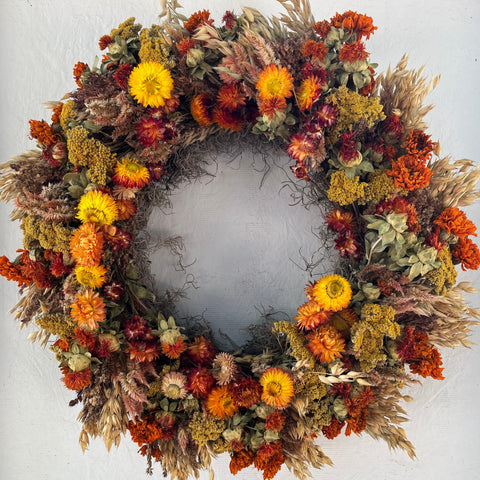 Dried Wreath-Autumnal Tones