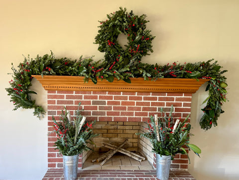 Holiday Evergreen Garland - Sunny Meadows Flower Farm