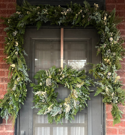 Holiday Evergreen Garland - Sunny Meadows Flower Farm