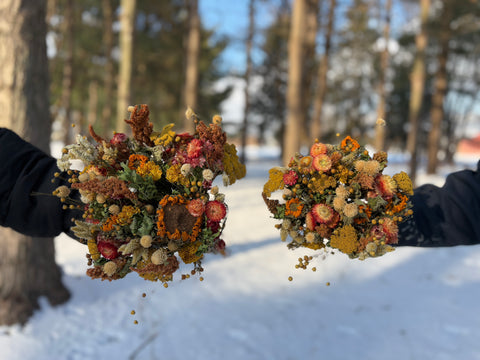 Dried Bouquet-Autumnal Tones - Sunny Meadows Flower Farm