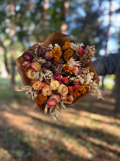 Dried Bouquet-Autumnal Tones - Sunny Meadows Flower Farm