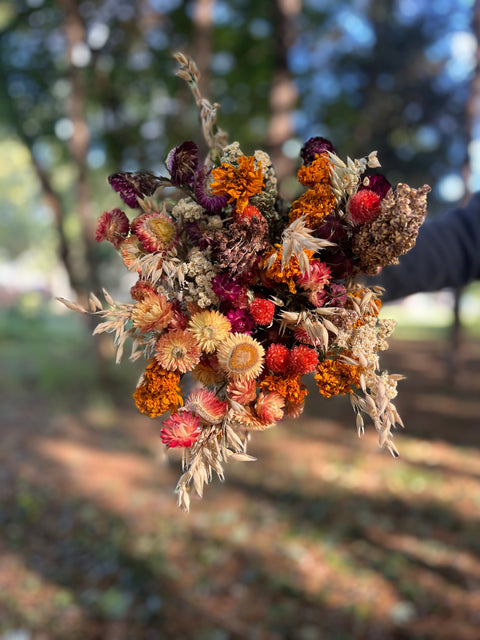 Dried Bouquet-Autumnal Tones - Sunny Meadows Flower Farm