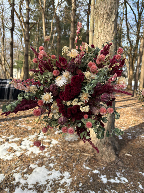 Dried Bouquet-Strawberry Fields - Sunny Meadows Flower Farm