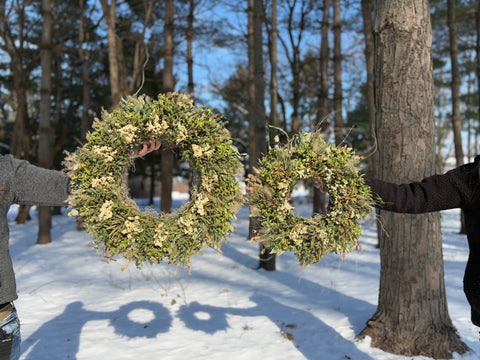 Dried Wreath-Green with Envy - Sunny Meadows Flower Farm