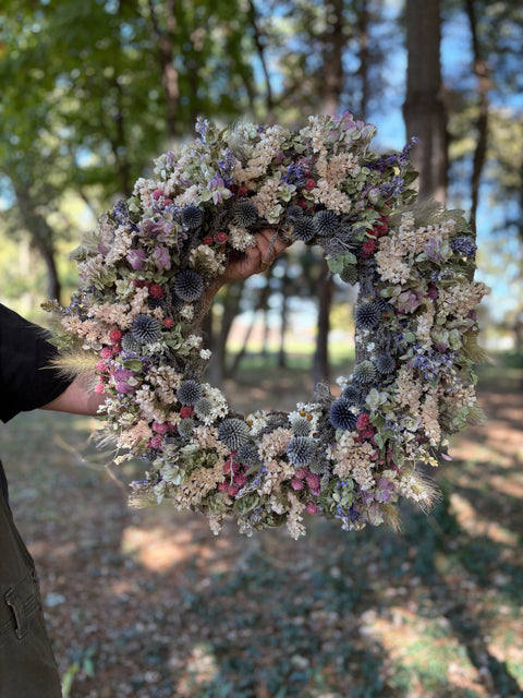 Dried Wreath Custom - Sunny Meadows Flower Farm
