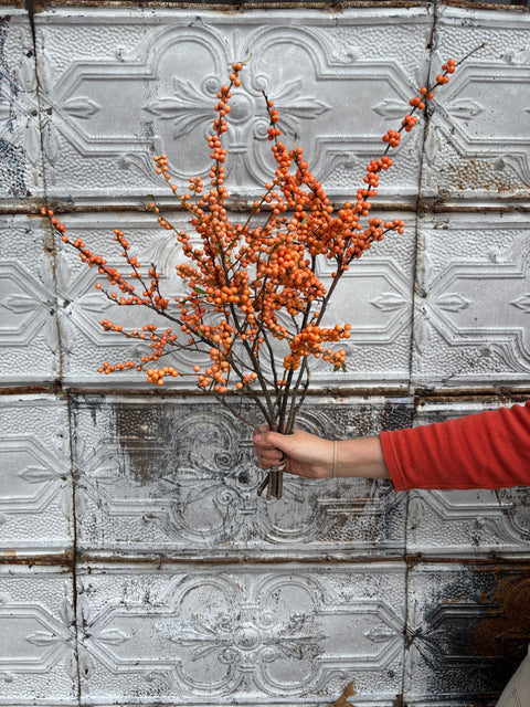 Holiday Winterberry Orange Bunch - Sunny Meadows Flower Farm
