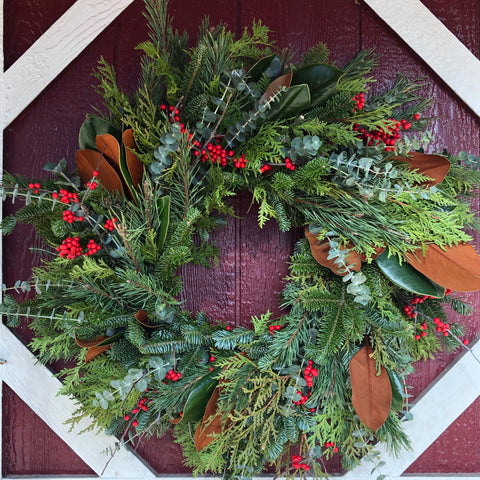 Merry & Bright wreath size medium.