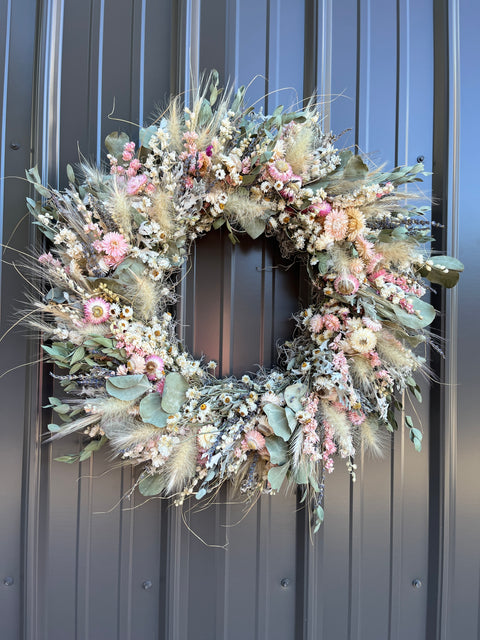 Dried Wreath-Blush & Bashful