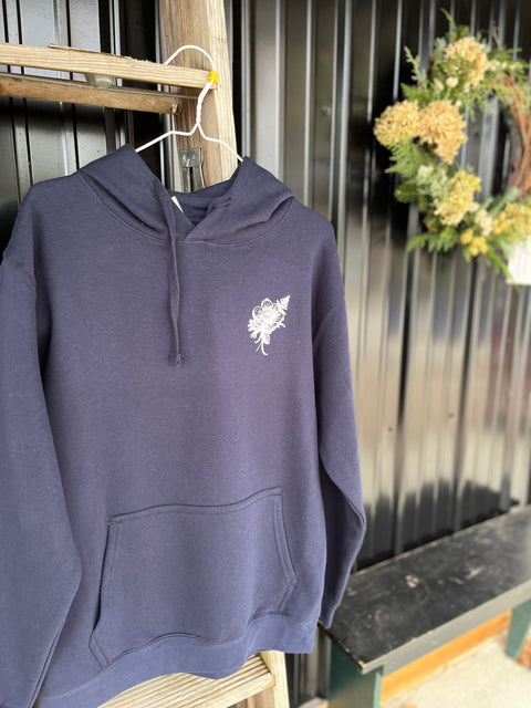 SMFF Logo Hooded Sweatshirt (Navy & White)